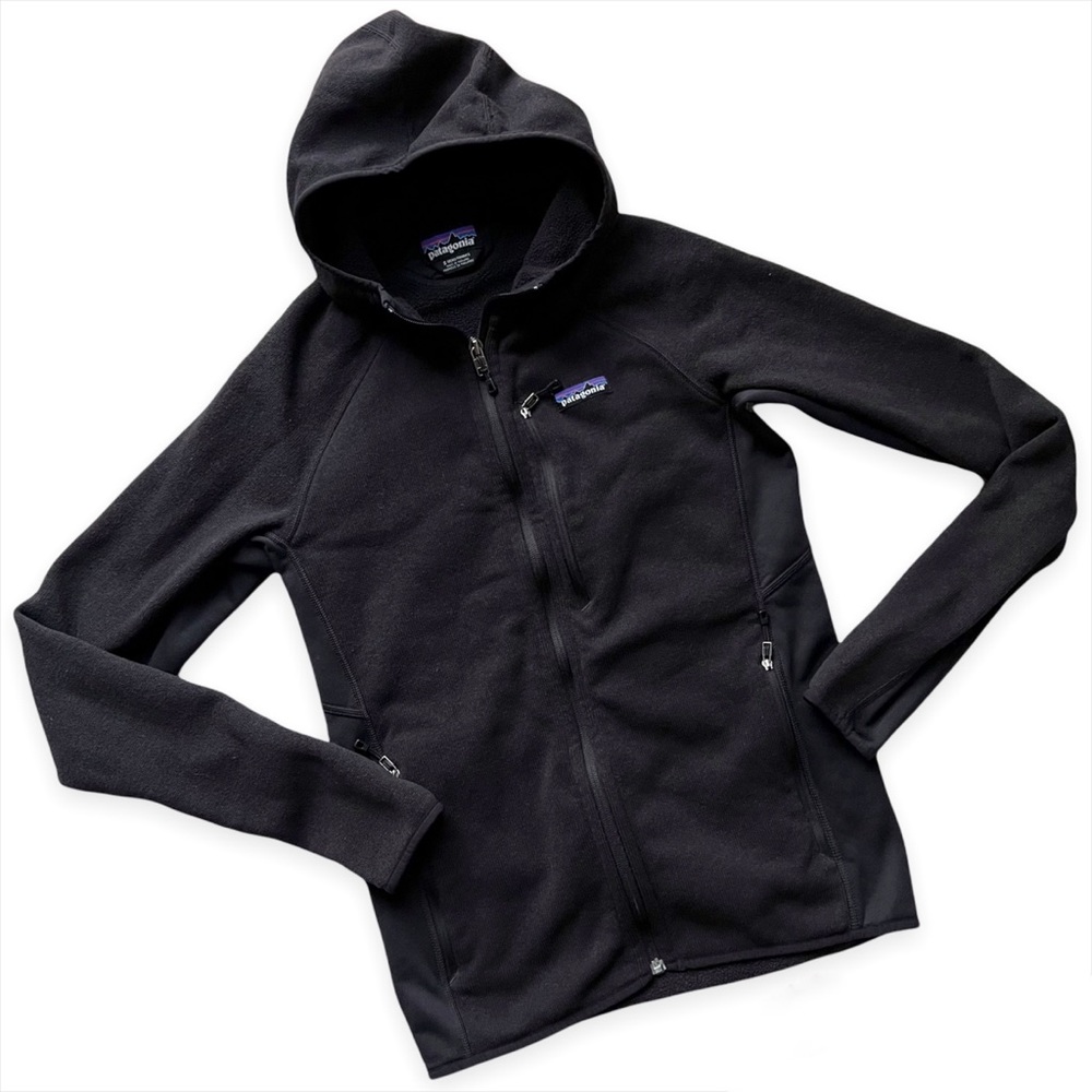 Patagonia M Performance Better Sweater Hoodie Black Full Zip Jacket Men’s Small
